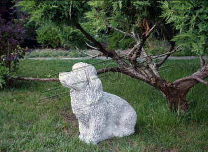 Garten Weiß Dekoration Hund Stein Terrasse Figur Figuren Dekorative Statue